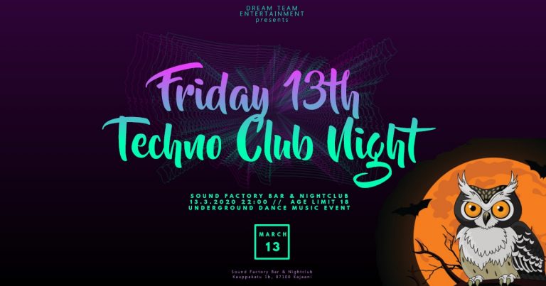 Friday 13th Techno Club Night